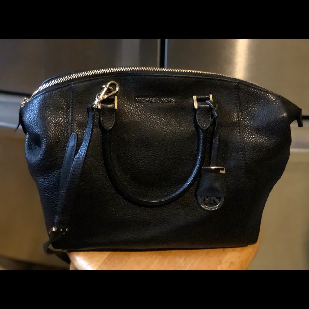 MICHAEL KORS Riley Large Pebbled-Leather Satchel